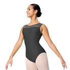 So Danca Adult Gem High Neck Leotard Adult P Black - DanceSupplies.com