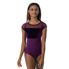 Suffolk Adult Gemstone Velvet Cap Sleeve Leotard Adult P Merlot - DanceSupplies.com