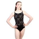 Suffolk Adult Evening Soiree Jewel Neck Camisole Leotard Adult P Black - DanceSupplies.com