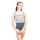 Suffolk Adult Flower Power Camisole Leotard Adult P Slate - DanceSupplies.com