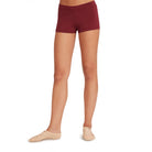 Capezio Adult Low Rise Shorts Adult XS Maroon - DanceSupplies.com