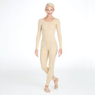 Capezio Adult Long-Sleeve Unitard Adult S Nude - DanceSupplies.com