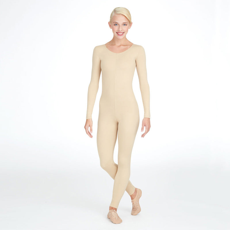 Capezio Adult Long-Sleeve Unitard Adult S Nude - DanceSupplies.com