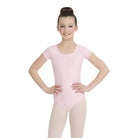 Capezio Child's Short Sleeve Leotard Toddler Pink - DanceSupplies.com