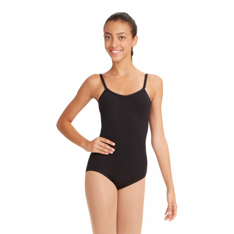 Capezio Adult Camisole Leotard w/Adjustable Straps Adult XS Black - DanceSupplies.com