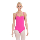 Capezio Adult Camisole Leotard w/Adjustable Straps Adult XS Hot Pink - DanceSupplies.com