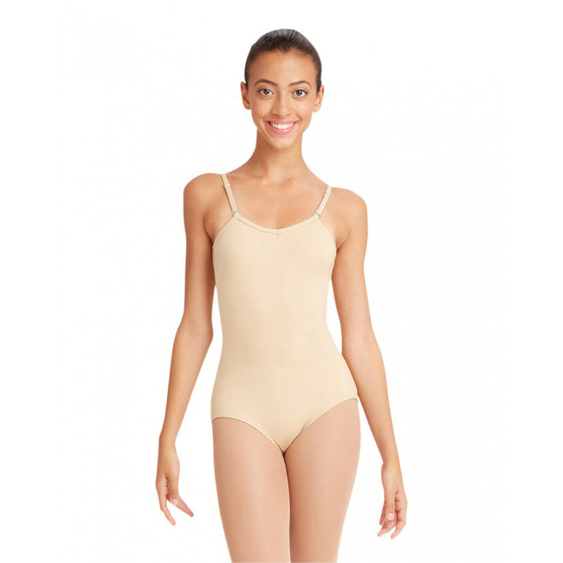 Capezio Adult Camisole Leotard w/Adjustable Straps Adult XS Nude - DanceSupplies.com