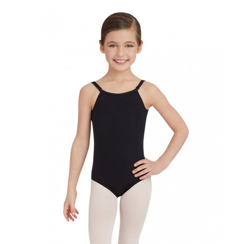 Capezio Child's Camisole Leotard w/Adjustable Straps Child S Black - DanceSupplies.com