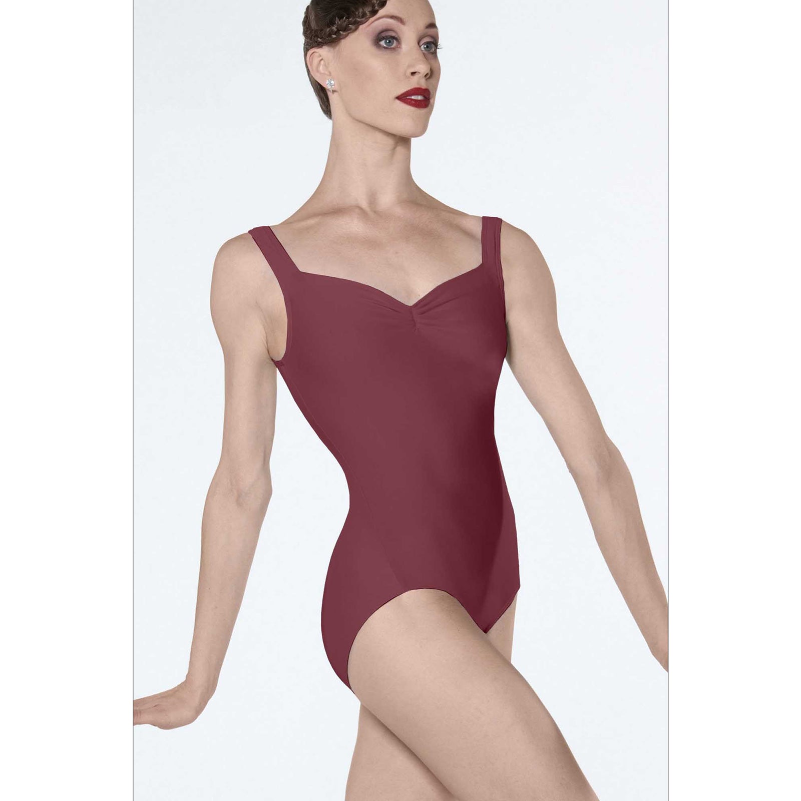 Wear Moi Adult Faustine Camisole Leotard Adult XS Burgundy - DanceSupplies.com