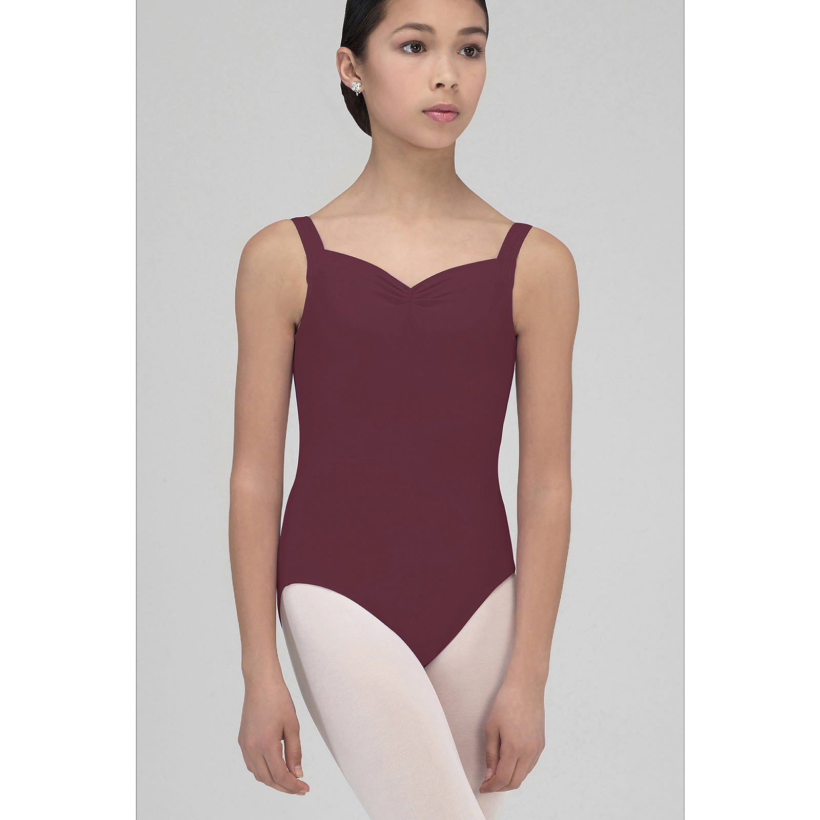 Wear Moi Child Faustine Camisole Leotard Child 8-10 Burgundy - DanceSupplies.com