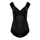 Yumiko Elli Cap Sleeve Leotard - Black Adult XS Black - DanceSupplies.com