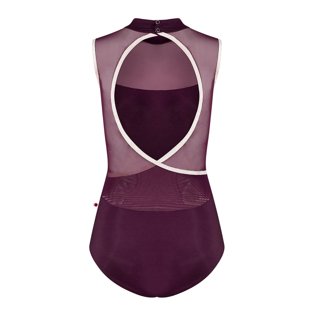 Yumiko Camila Mock Neck Leotard - Opera   - DanceSupplies.com