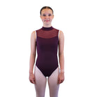 Yumiko Camila Mock Neck Leotard - Opera   - DanceSupplies.com